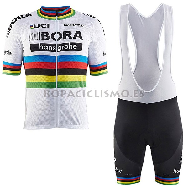 2017 Maillot UCI World Champion Leader Bora tirantes mangas cort